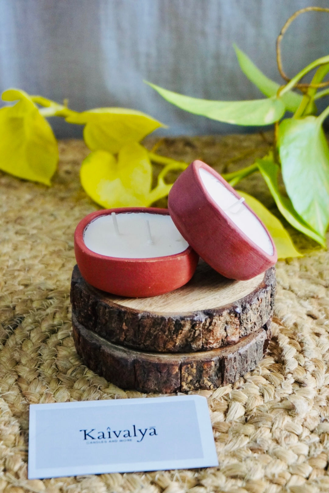 2 Wick Square Teracotta Bowl