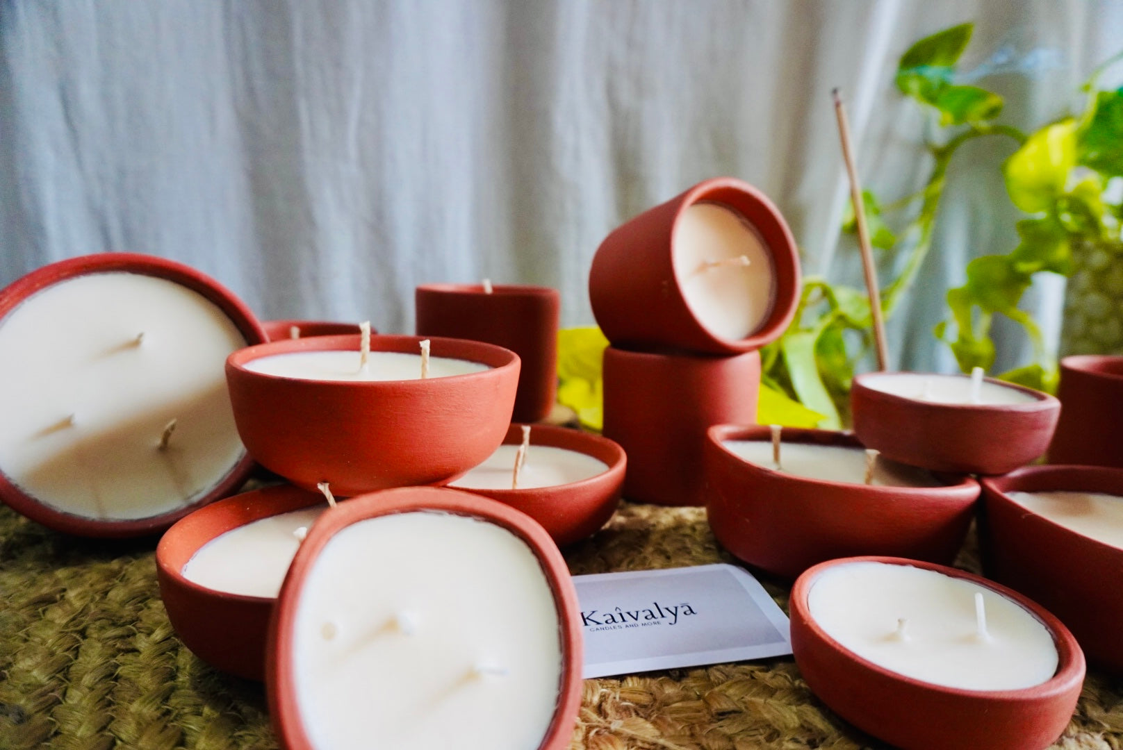 2 Wick Round Teracotta Bowl Candle
