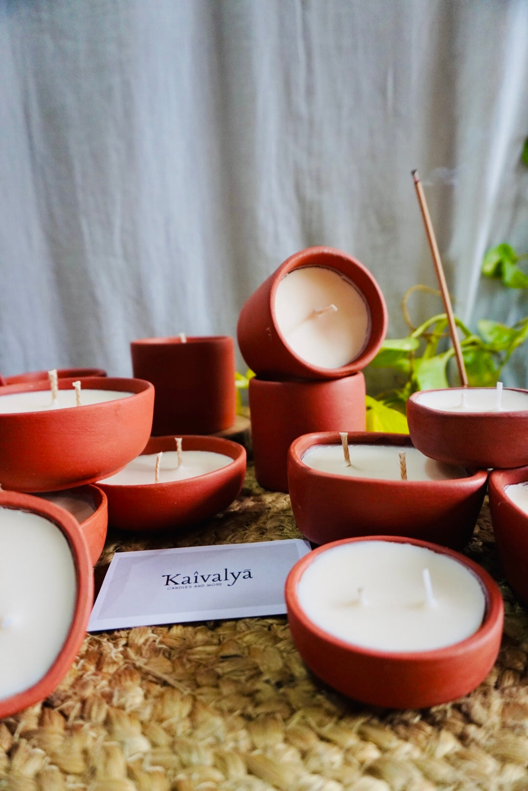 2 Wick Round Teracotta Bowl Candle