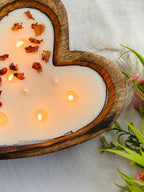 Wooden Heart Dough Bowl