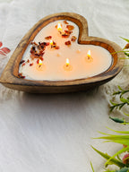 Wooden Heart Dough Bowl